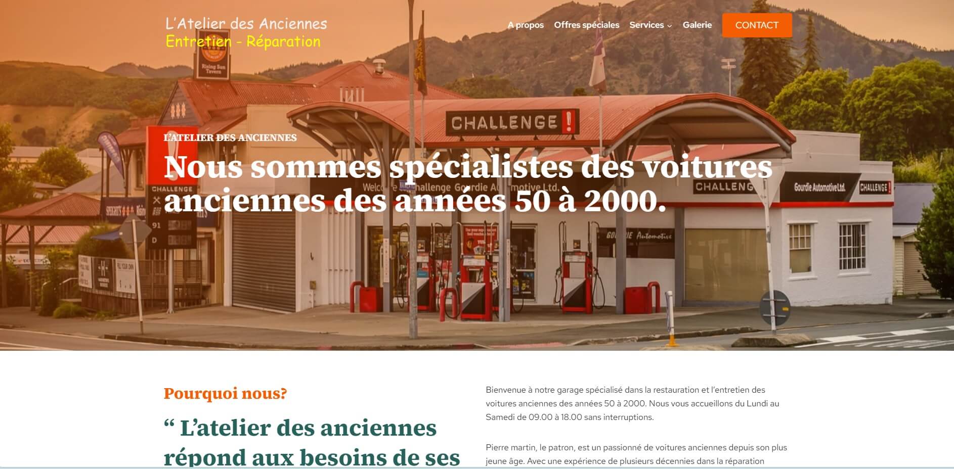 capture d'écran du site l'atelier des anciennes